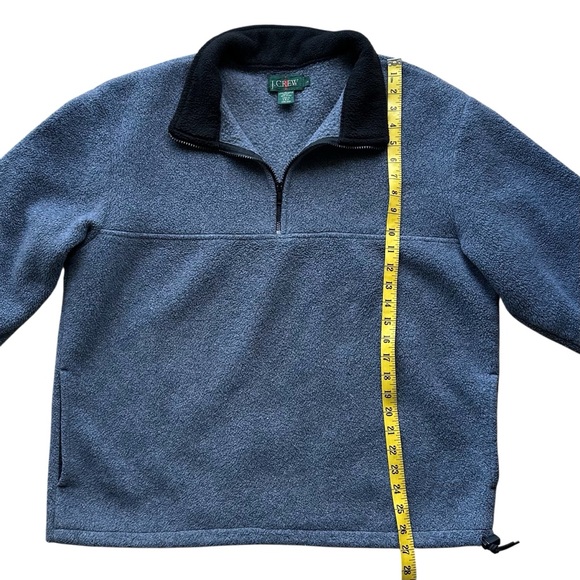 Vintage 90s J.CREW Oarsman Made in USA Fleece Quarter Zip - Large Dark Grey - Picture 7 of 7